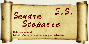 Sandra Stoparić vizit kartica